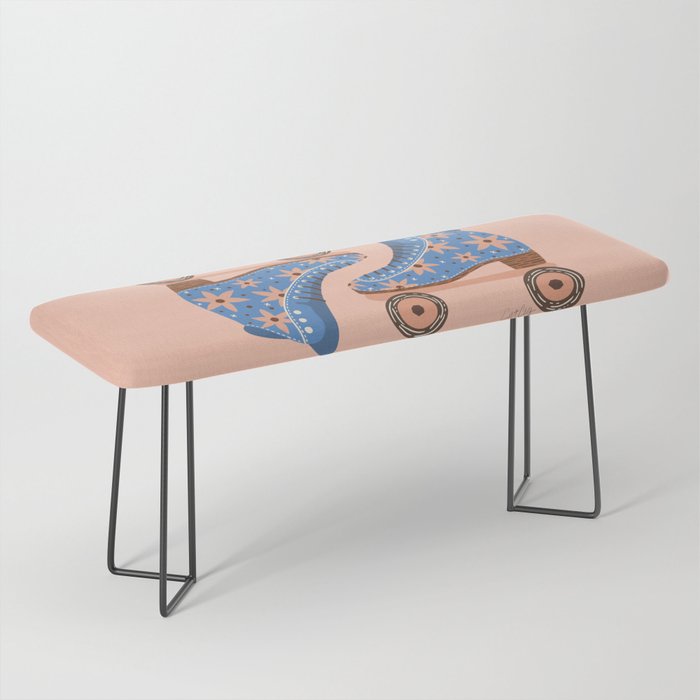 Retro Roller Skates - Blue & Peach Palette Bench Gallery Image 1