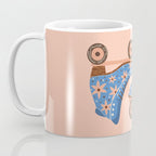 Retro Roller Skates - Blue & Peach Palette Coffee Mug Gallery Image 3