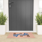 Retro Roller Skates - Blue & Peach Palette Welcome Mat Gallery Image 3
