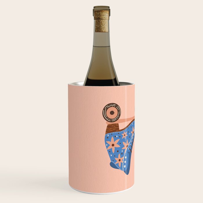 Retro Roller Skates - Blue & Peach Palette Wine Chiller Gallery Image 2