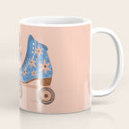 Retro Roller Skates - Blue & Peach Palette Coffee Mug Gallery Image 1