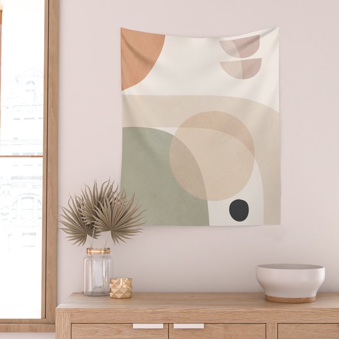 Abstract Minimal Shapes 11 Wall Tapestry Gallery Image 2