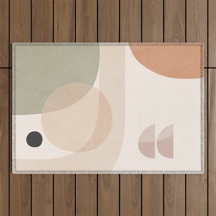 Abstract Minimal Shapes 11 Outdoor Rug Gallery Image 1
