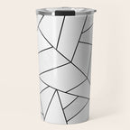 White Stone / Black Lines Travel Mug Gallery Image 1