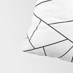 White Stone / Black Lines Pillow Sham Gallery Image 4