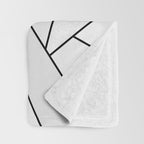 White Stone / Black Lines Throw Blanket Gallery Image 3
