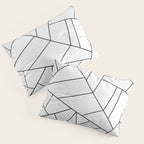 White Stone / Black Lines Pillow Sham Gallery Image 3