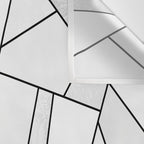 White Stone / Black Lines Wall Tapestry Gallery Image 3