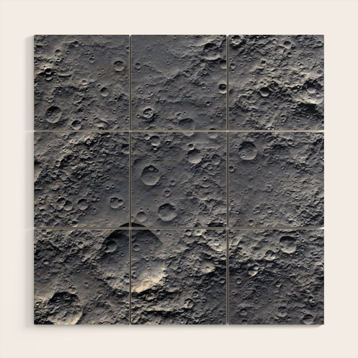 Moon Surface Wood Wall Art Gallery Image 1