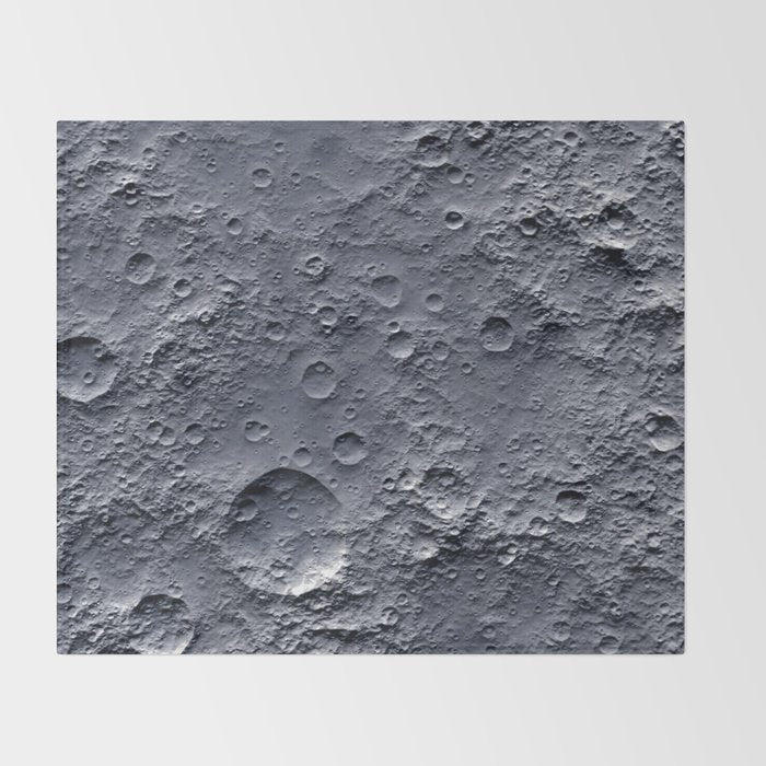 Moon Surface Throw Blanket Gallery Image 2