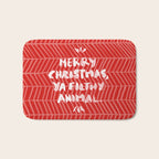 Merry Christmas, Ya Filthy Animal - Red Bath Mat Gallery Image 1