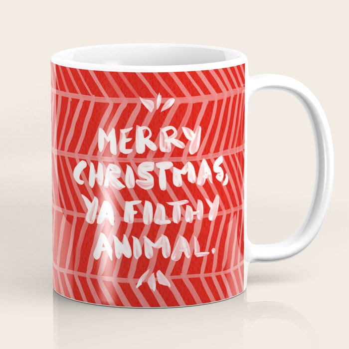 Merry Christmas, Ya Filthy Animal - Red Coffee Mug Gallery Image 1