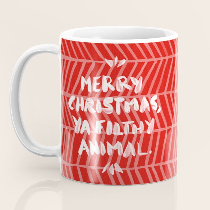 Merry Christmas, Ya Filthy Animal - Red Coffee Mug Gallery Image 3