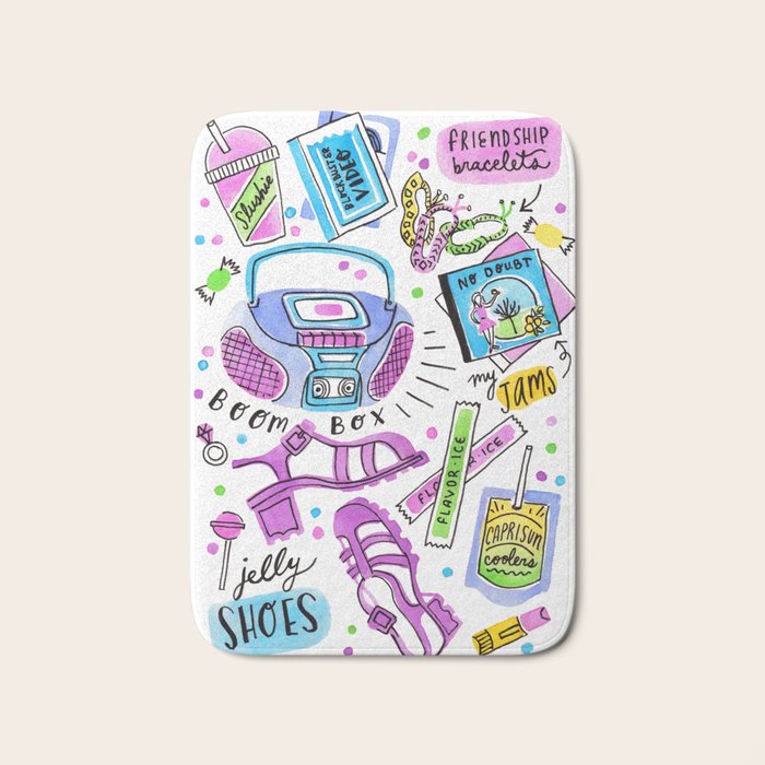 90s Summer  Bath Mat Gallery Image 1