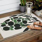 Green and Black Still Life Outdoor Rug Gallery Image 2