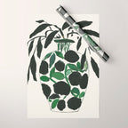 Green and Black Still Life Wrapping Paper Gallery Image 1