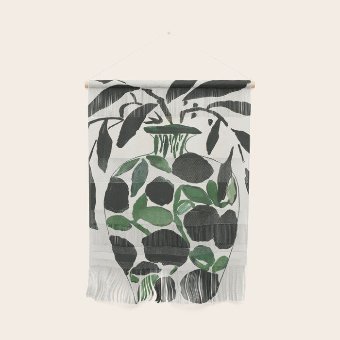 Green and Black Still Life Wall Hanging Gallery Image 1