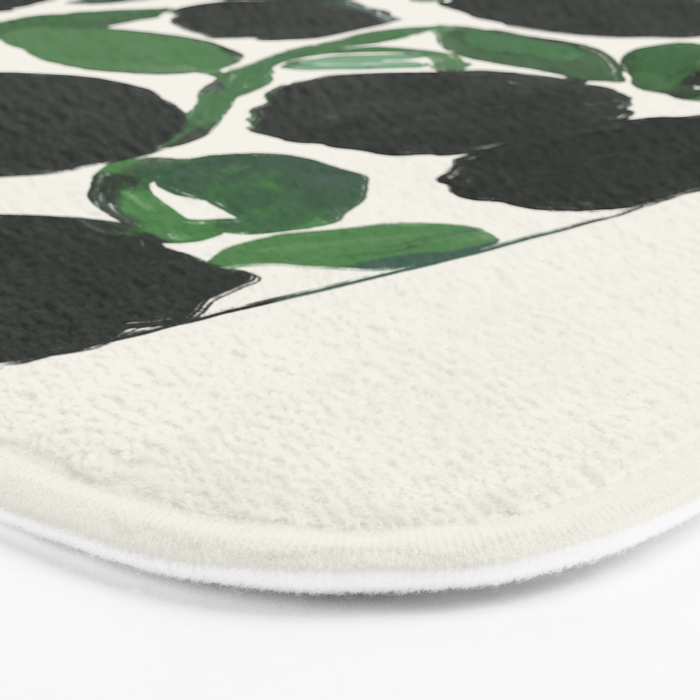 Green and Black Still Life Bath Mat Gallery Image 3