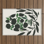 Green and Black Still Life Outdoor Rug Gallery Image 1