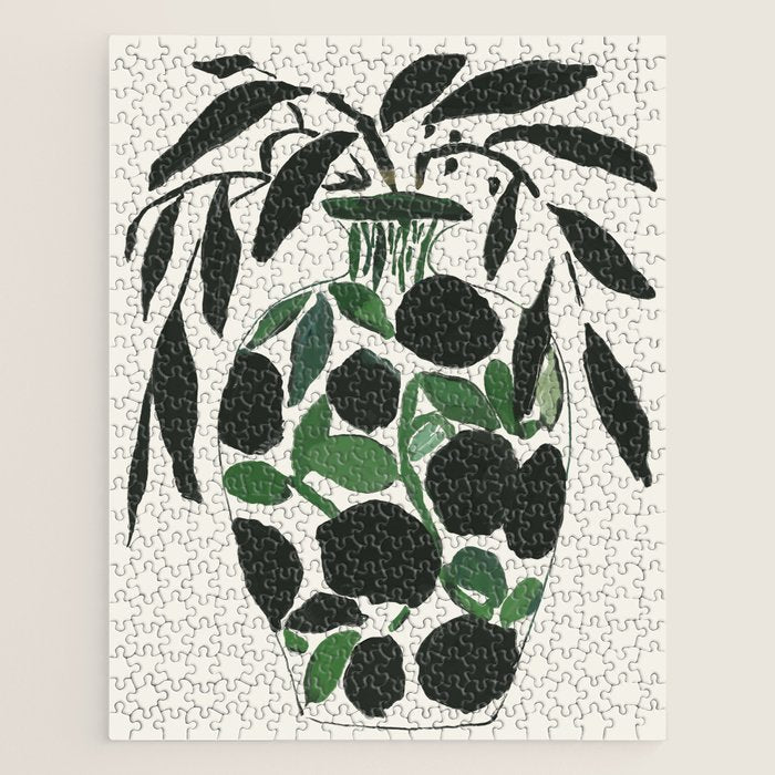 Green and Black Still Life Jigsaw Puzzle Gallery Image 1