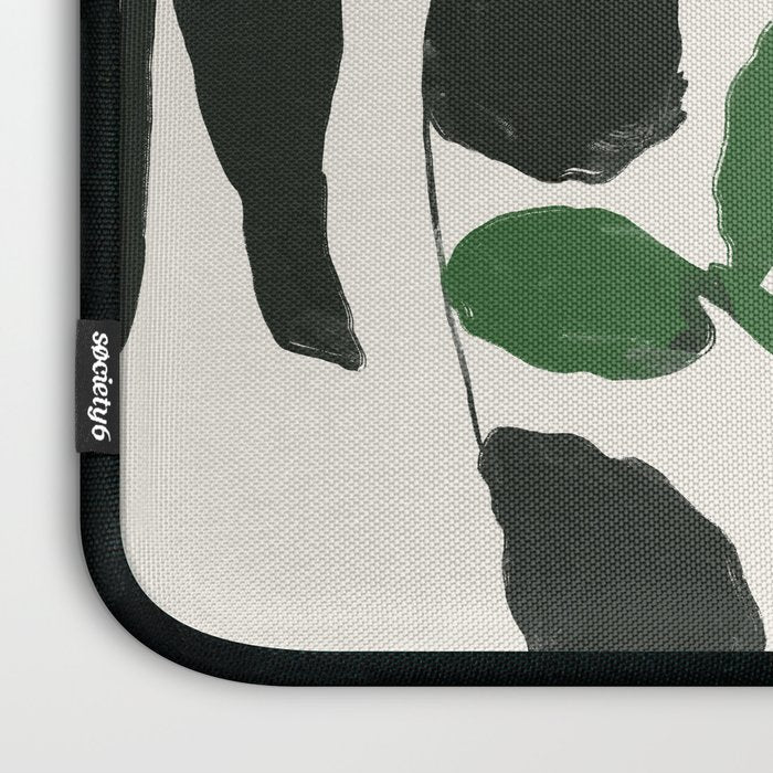 Green and Black Still Life Laptop Sleeve Gallery Image 3