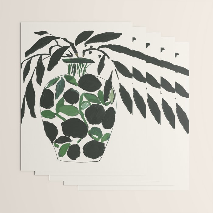 Green and Black Still Life Wrapping Paper Gallery Image 3