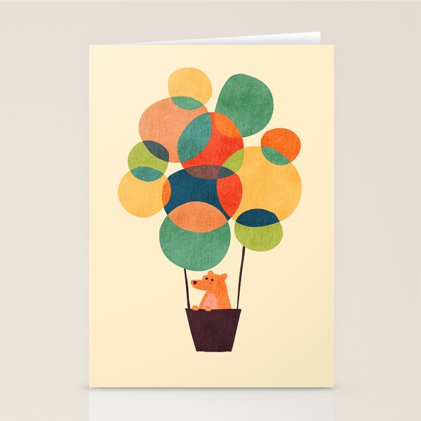 Whimsical Hot Air Balloon Stationery Card Gallery Image 2