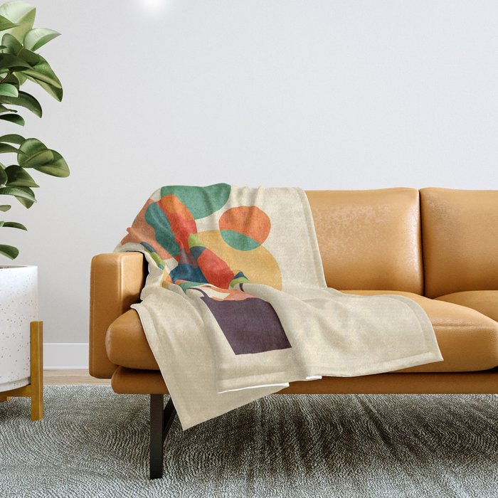 Whimsical Hot Air Balloon Throw Blanket Gallery Image 1