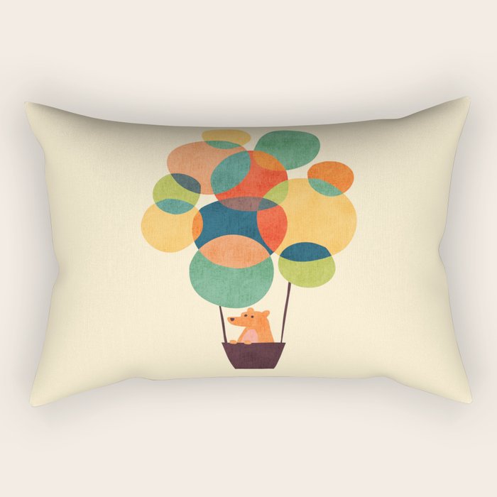 Whimsical Hot Air Balloon Rectangular Pillow Gallery Image 2