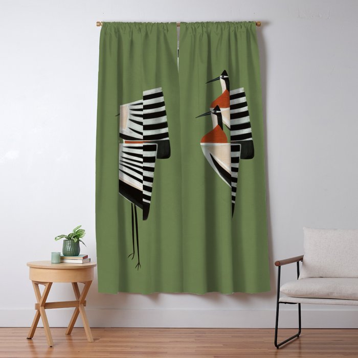 Striped Bird Pair Window Curtain Gallery Image 5