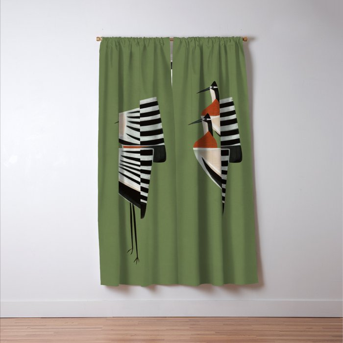 Striped Bird Pair Window Curtain Gallery Image 3