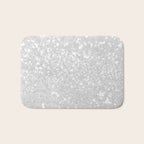 Chic elegant glamour white faux glitter Bath Mat Gallery Image 1