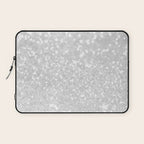 Chic elegant glamour white faux glitter Laptop Sleeve Gallery Image 1