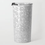 Chic elegant glamour white faux glitter Travel Mug Gallery Image 3
