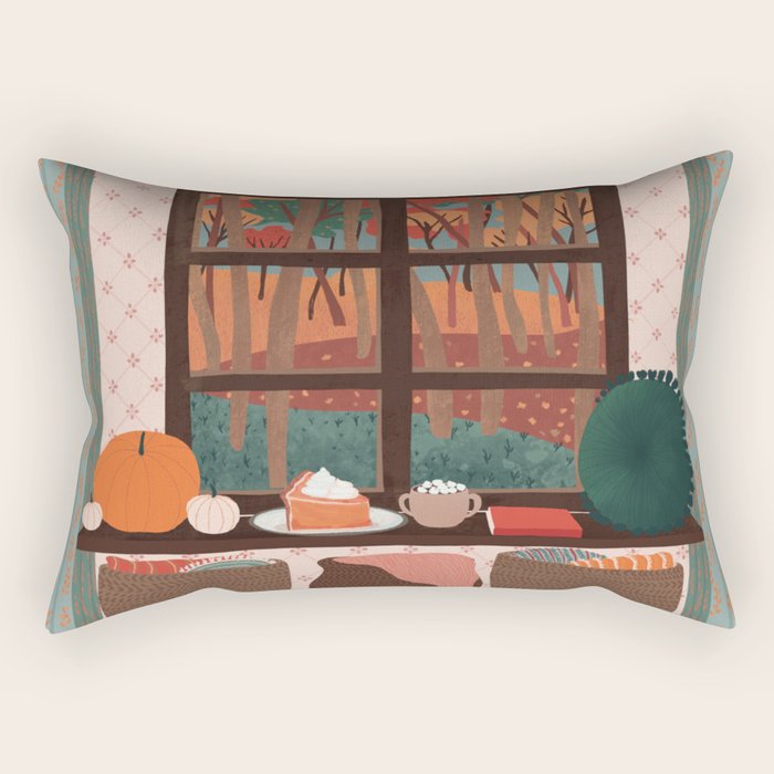 hello autumn I love you Rectangular Pillow Gallery Image 2