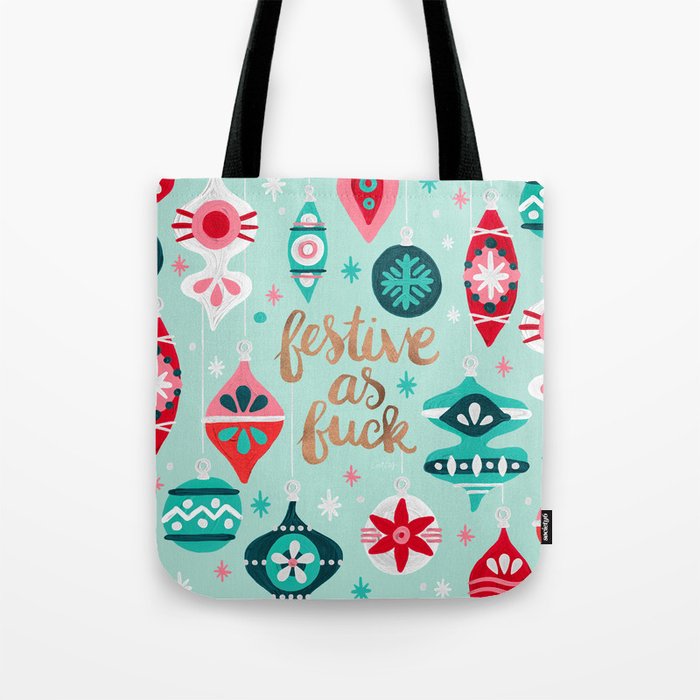 Festive As Fuck - Mint Palette Tote Bag Gallery Image 1