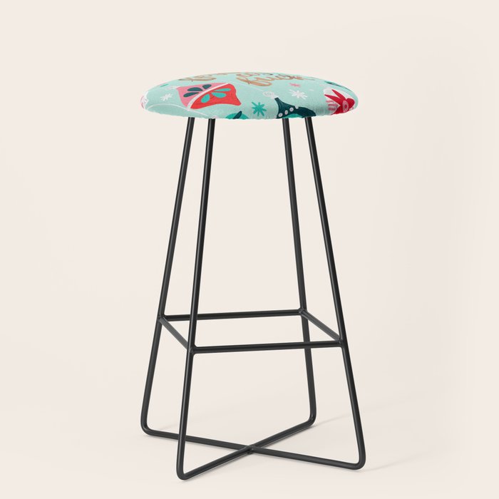 Festive As Fuck - Mint Palette Stool Gallery Image 1