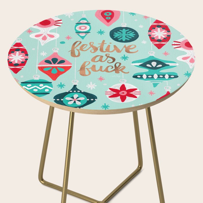 Festive As Fuck - Mint Palette Side Table Gallery Image 2
