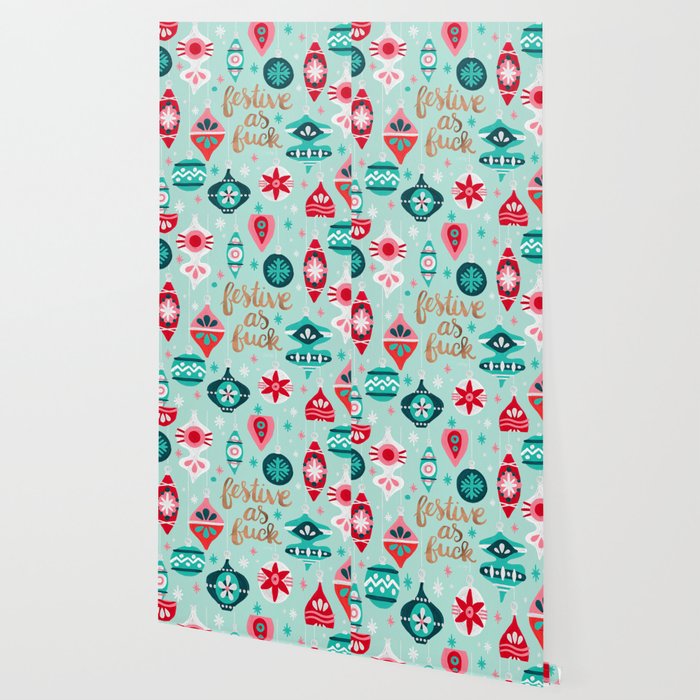 Festive As Fuck - Mint Palette Wallpaper Gallery Image 2