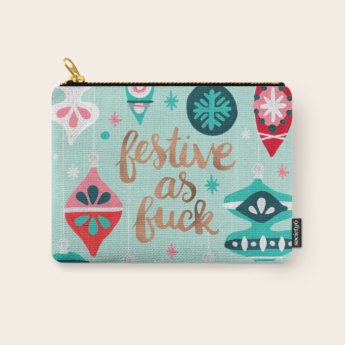 Festive As Fuck - Mint Palette Carry All Pouch Gallery Image 1