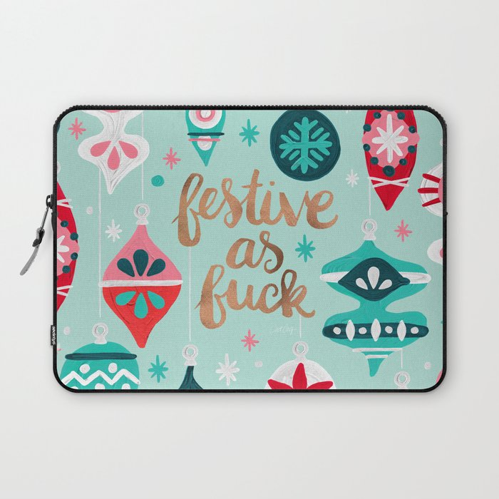 Festive As Fuck - Mint Palette Laptop Sleeve Gallery Image 1