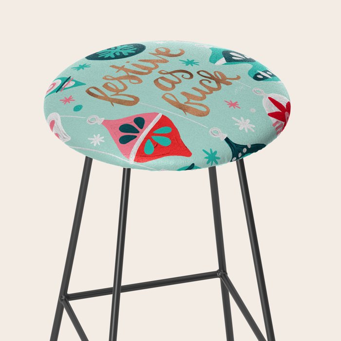 Festive As Fuck - Mint Palette Stool Gallery Image 2