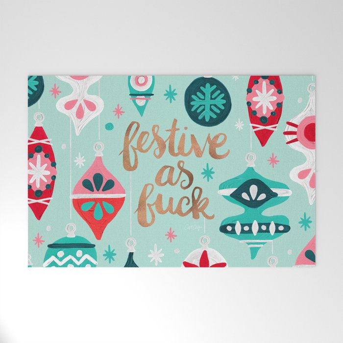 Festive As Fuck - Mint Palette Welcome Mat Gallery Image 1
