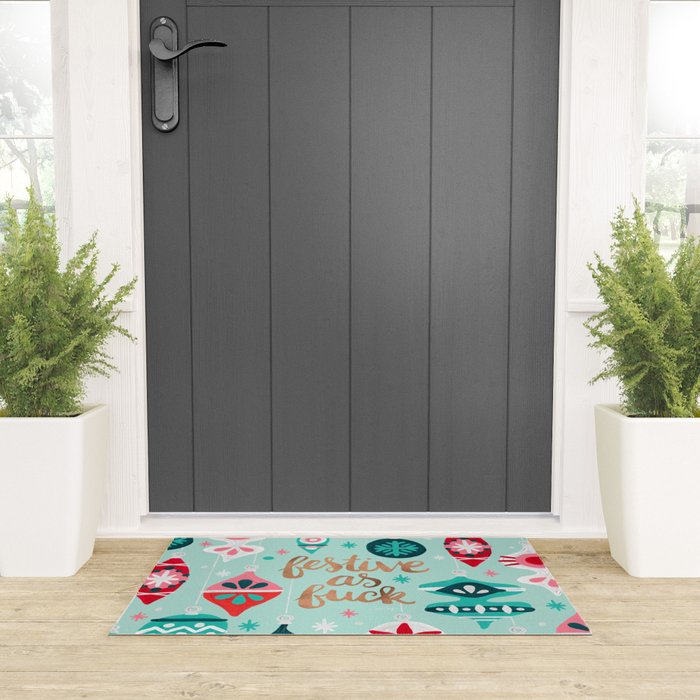 Festive As Fuck - Mint Palette Welcome Mat Gallery Image 3