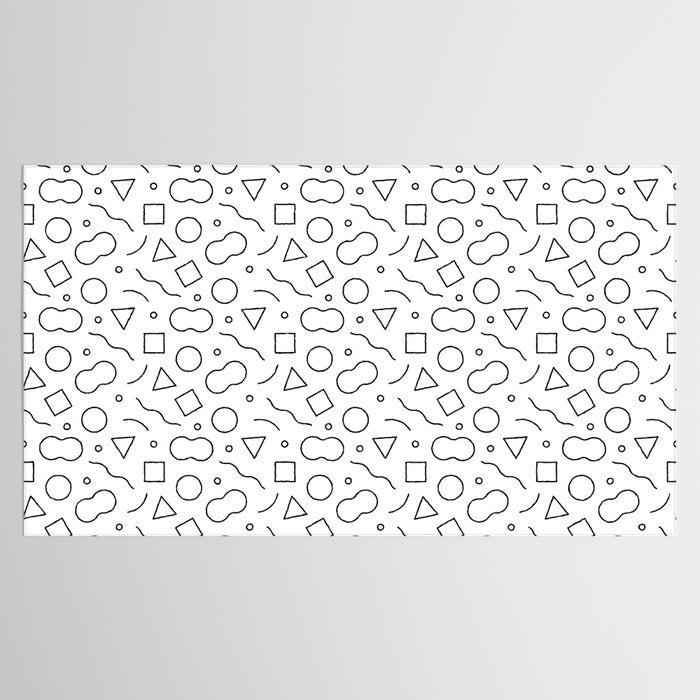 Fun geometric doodle shape art pattern Tablecloth Gallery Image 2