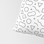Fun geometric doodle shape art pattern Pillow Sham Gallery Image 4