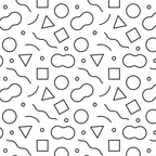 Fun geometric doodle shape art pattern Coffee Mug Gallery Image 2