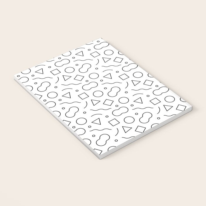 Fun geometric doodle shape art pattern Notebook Gallery Image 3