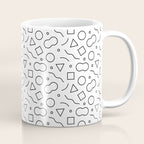 Fun geometric doodle shape art pattern Coffee Mug Gallery Image 1