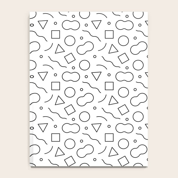Fun geometric doodle shape art pattern Notebook Gallery Image 4